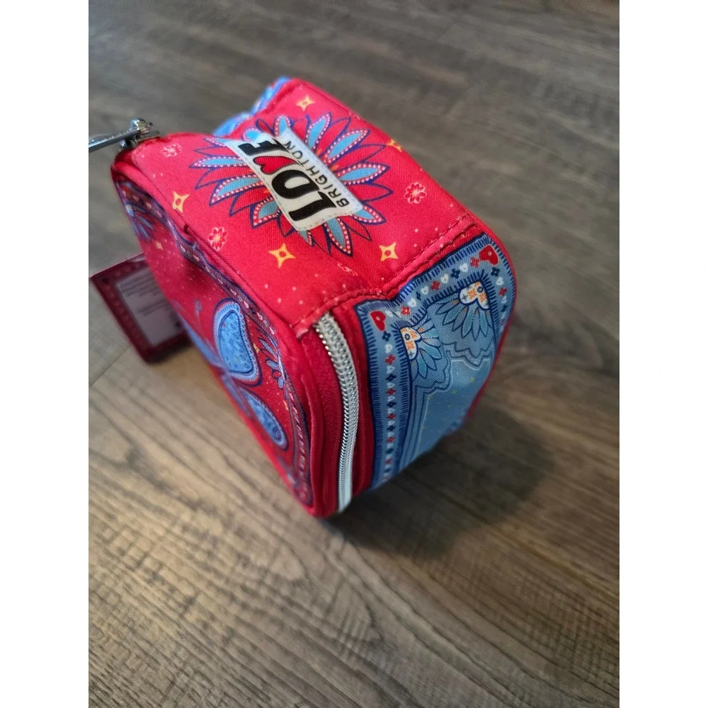 Brighton Bandana Love Jewelry Case Red Blue Butterfly Travel Organizer NEW